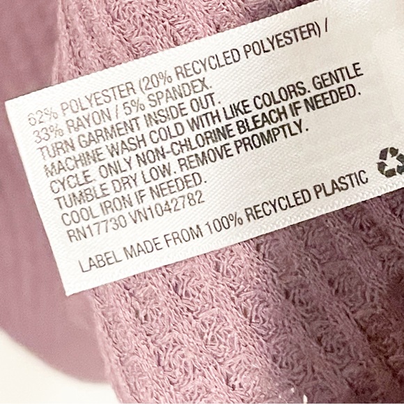 Wild Fable XXL Purple Waffle Knit Long Sleeve Cowl Neck Top New NWT - Picture 4 of 5